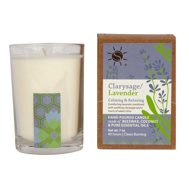 Relax [Vanilla] Scented Organic Soy Candle in Clear Glass Tumbler (8.5 oz